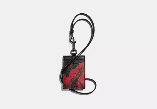 Coach Id Holder Red Camo