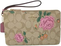 Coach Double Zip Prairie Rose Print